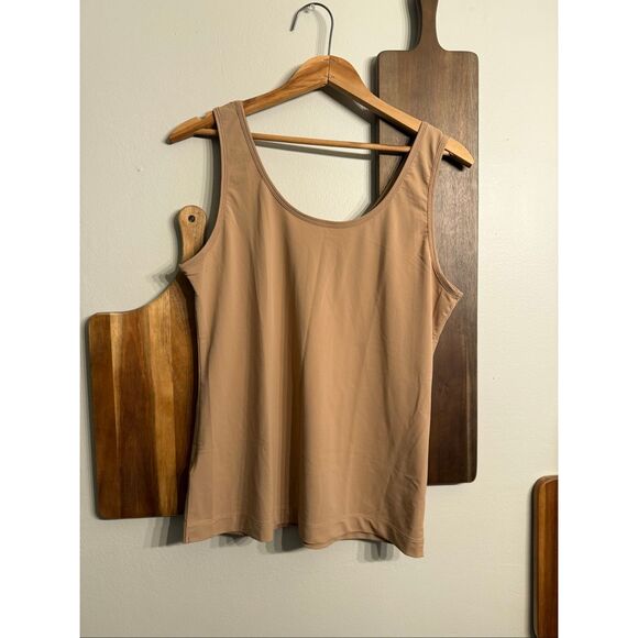 Soft Surroundings Latte Fitted Stretch Shapewear Tank Top Medium - Picture 1 of 5
